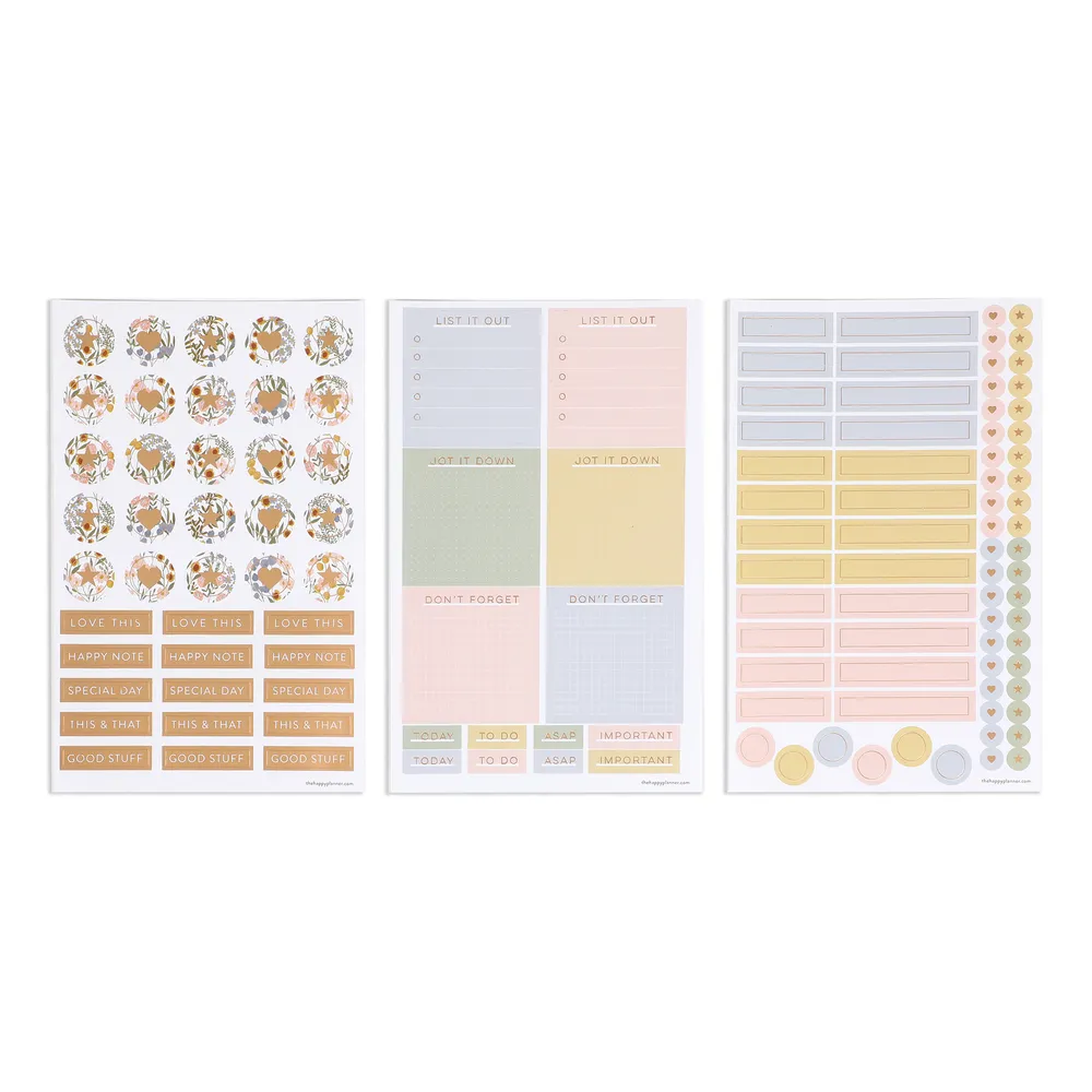 Happy Planner Ditsy Wildflower journal pointillé 160g floral