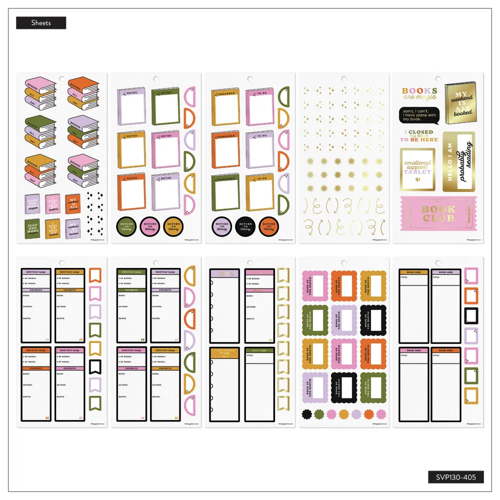 Happy Planner Summer Reading stickers lecture 849 autocollants