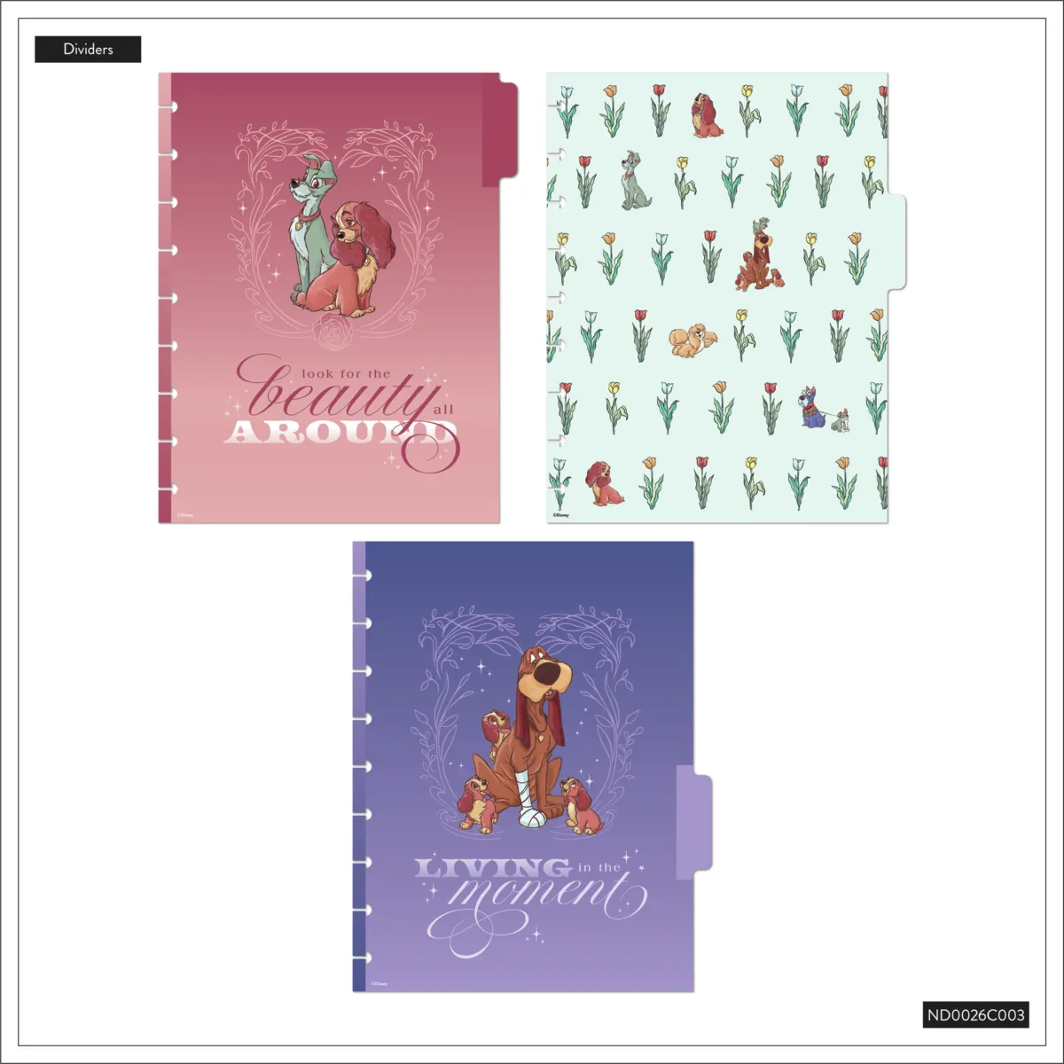 Happy Planner Disney Lady Tramp carnet pointillé Classic 60 feuilles