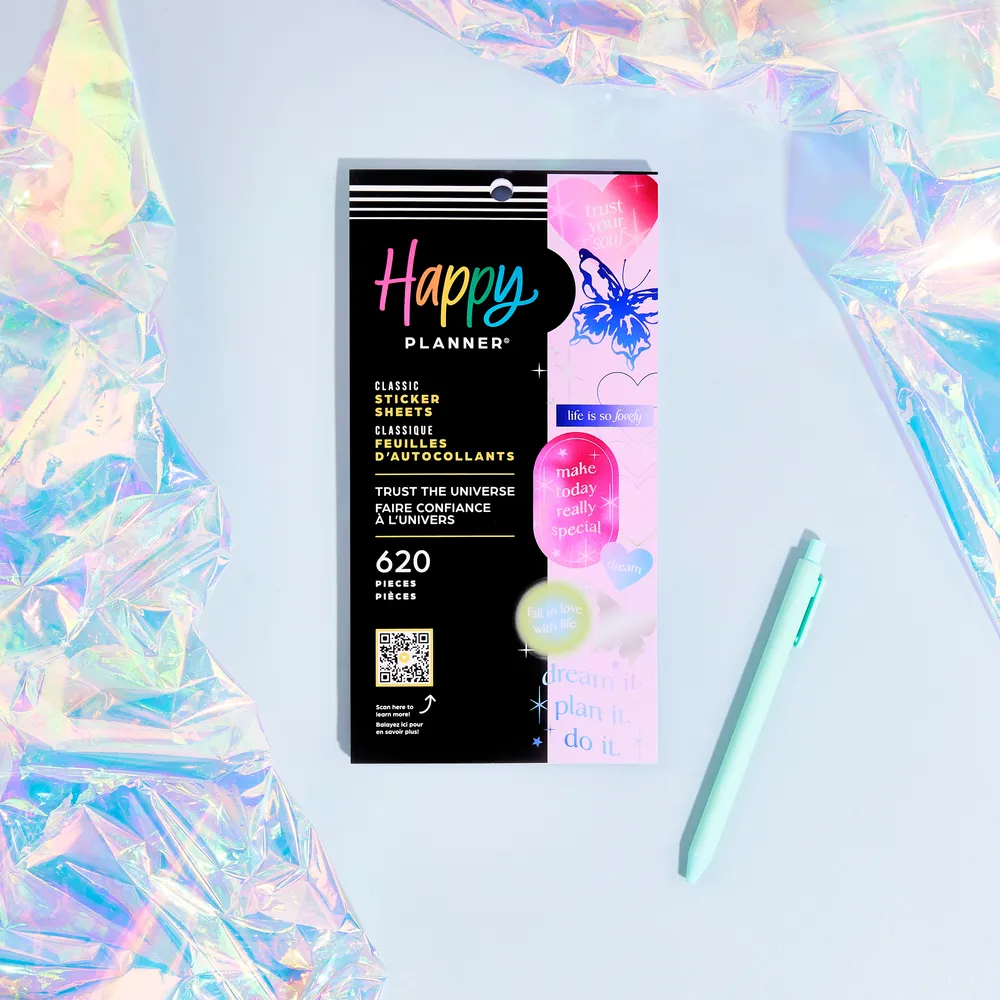 Happy Planner Trust the Universe carnet stickers 620 pièces