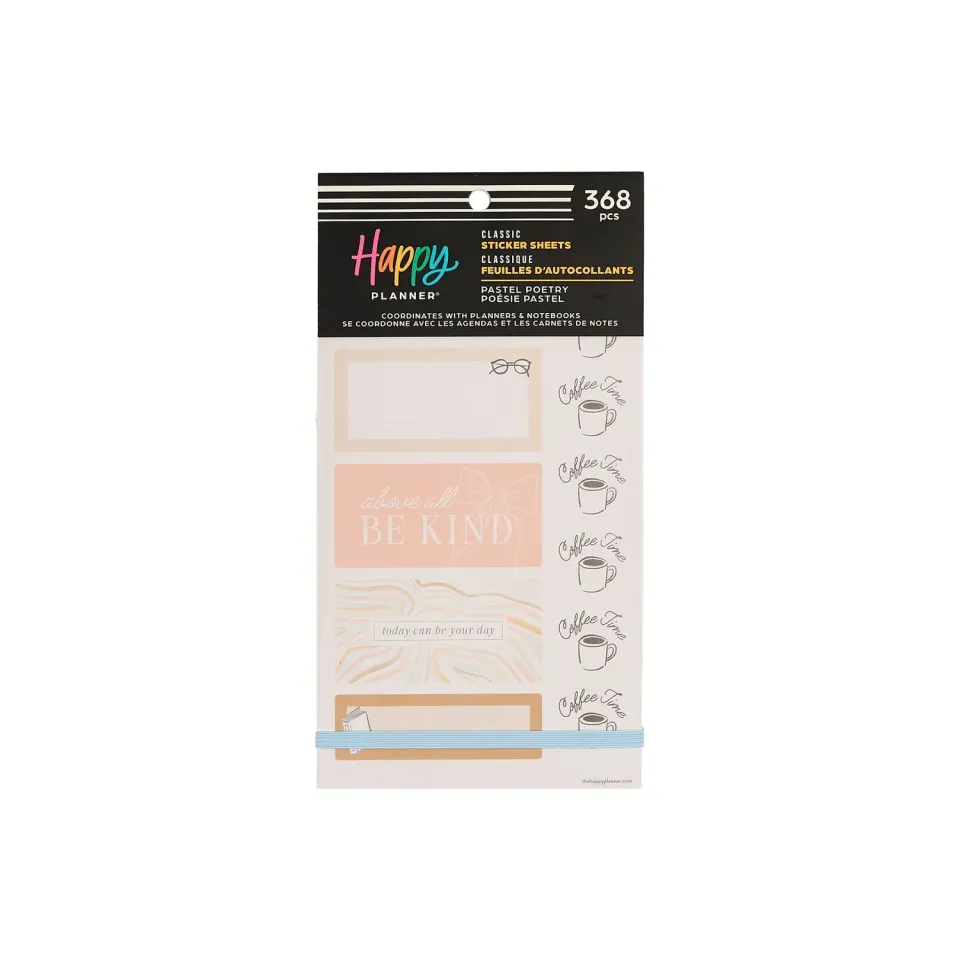 Happy Planner Pastel Poetry stickers Classic 30