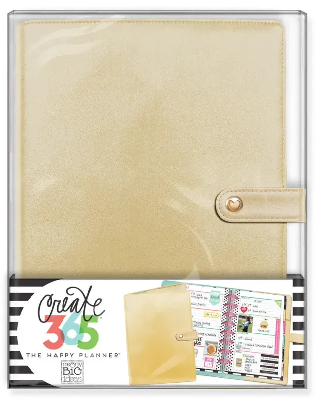 Happy Planner Deluxe Cover Mini housse dorée à bouton