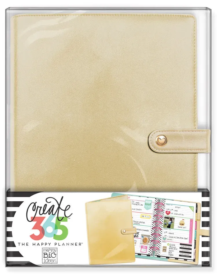 Happy Planner Deluxe Cover Mini housse dorée à bouton