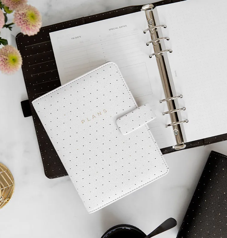 Filofax Moonlight Personal organiseur blanc doré
