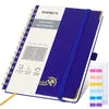 Poprun WH145S carnet quadrillé spirale bleu roi papier épais