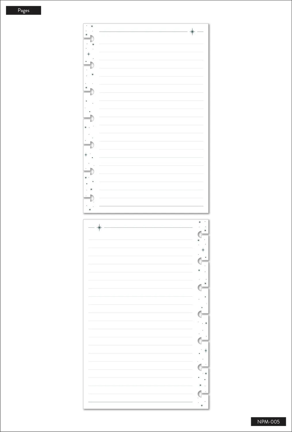 Happy Planner Zodiac Mini carnet ligné 60 pages pastel