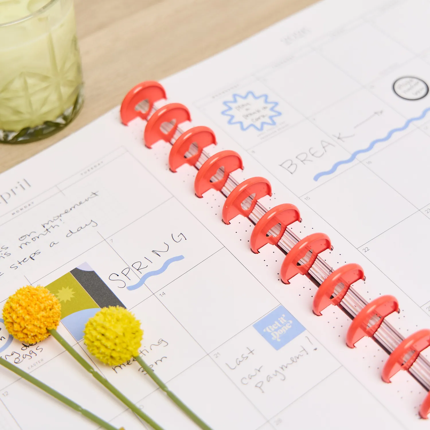 Happy Planner Pop Splash agenda 2026 Big Dashboard 12 mois