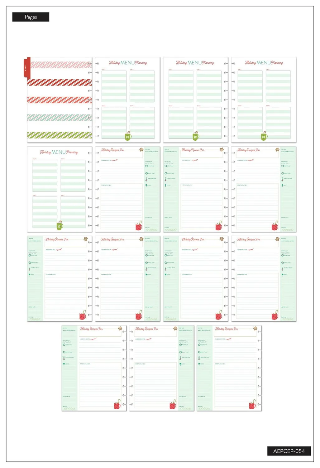 Happy Planner Christmas Planning Classic extension agenda Noël