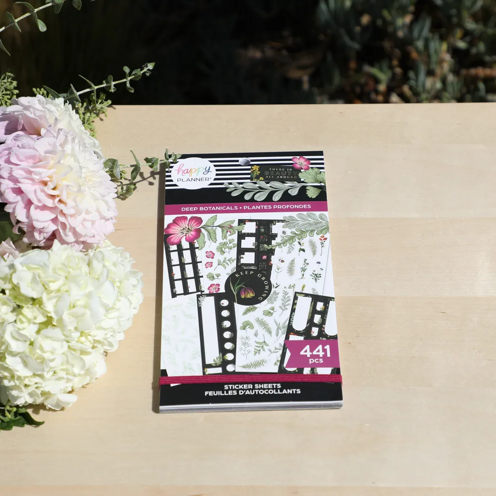 Happy Planner Deep Botanicals stickers floral 441 pièces