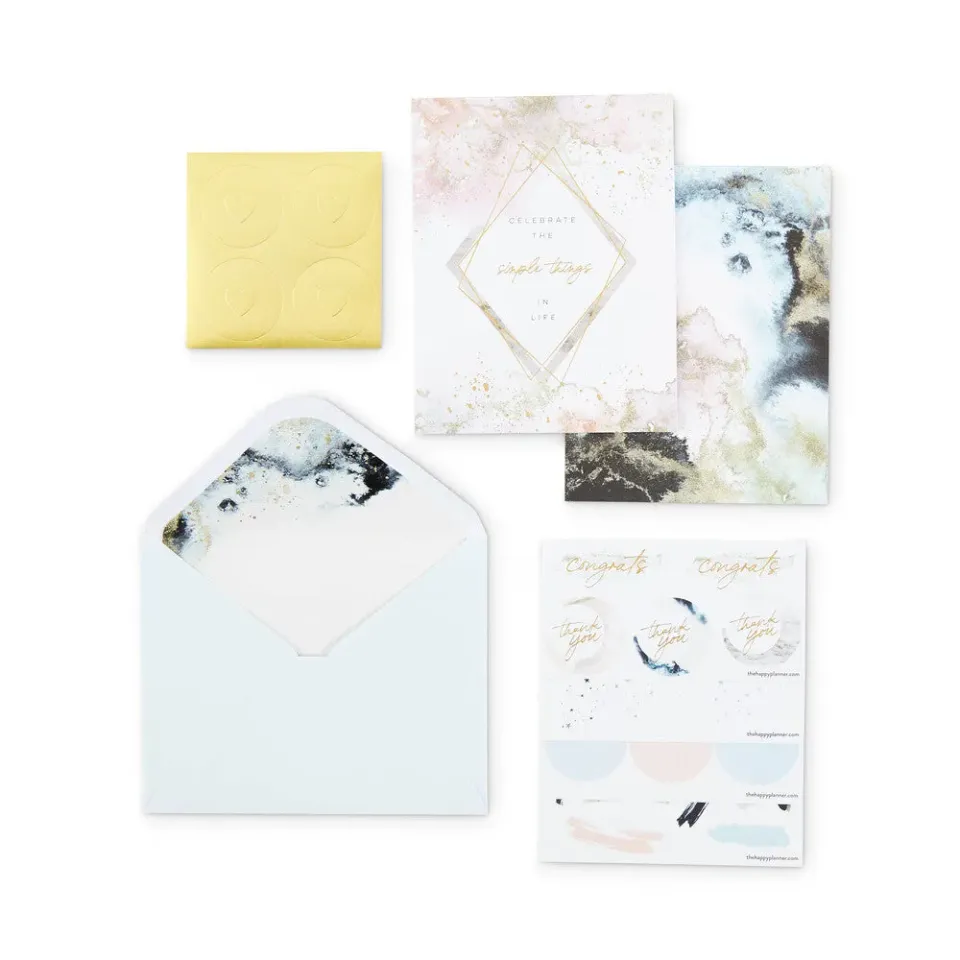Happy Planner Cosmic Watercolor cartes + stickers 20 pièces