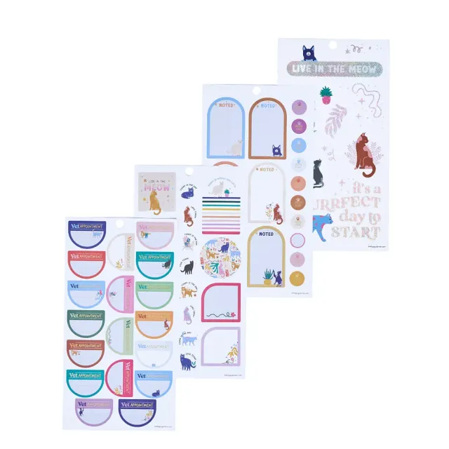 Happy Planner Whimsical Whiskers stickers chats 30 feuilles