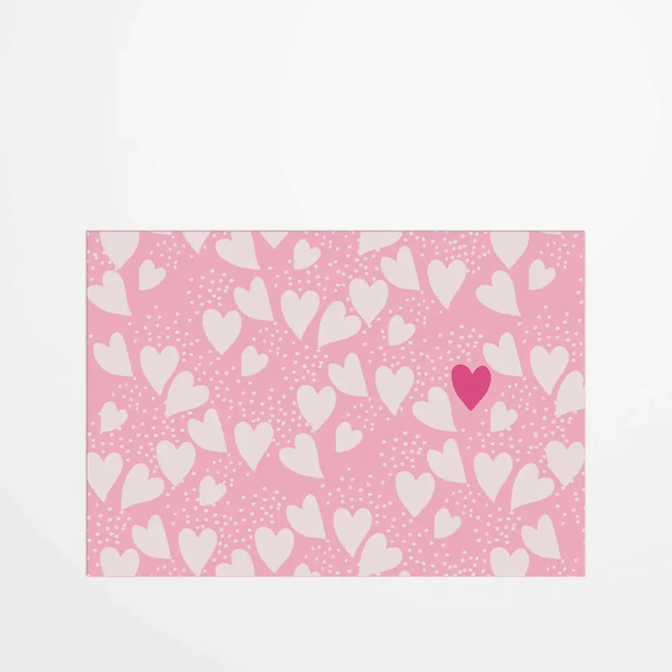 My365 Claire Priou Coeurs roses carte postale
