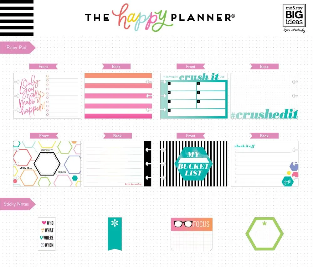 Happy Planner Multi Accessory Productivity pack stickers