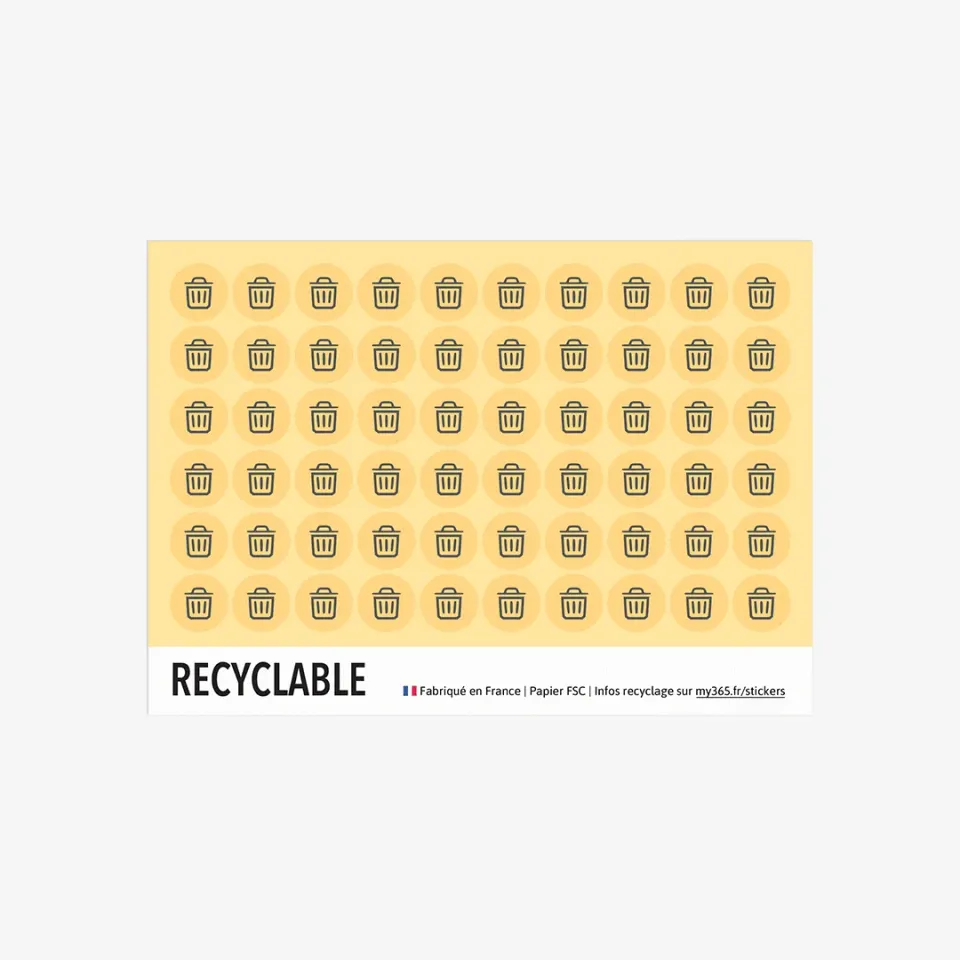 My365 Recyclable stickers tri recyclage