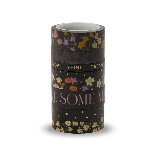 Happy Planner Dark Garden washi tape 7 rouleaux floral