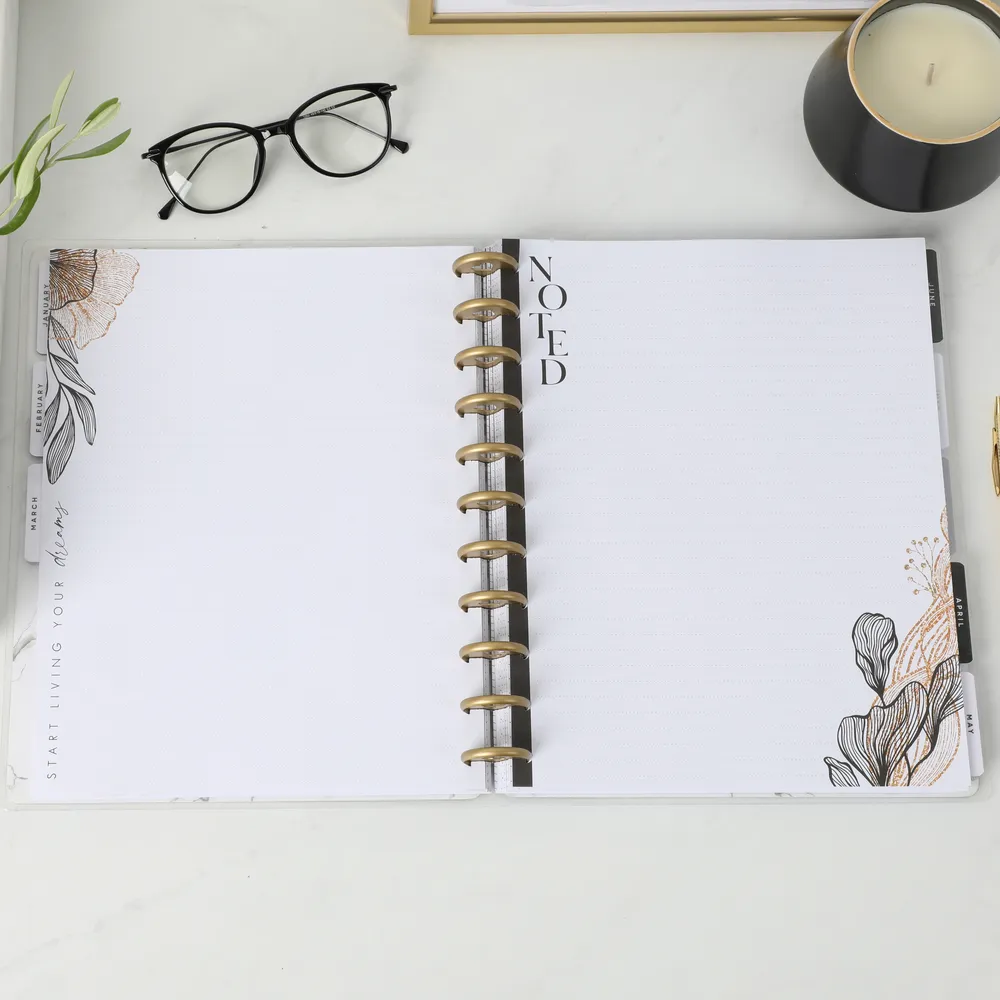 Happy Planner Gold Black recharge papier ligné Big 40 feuilles