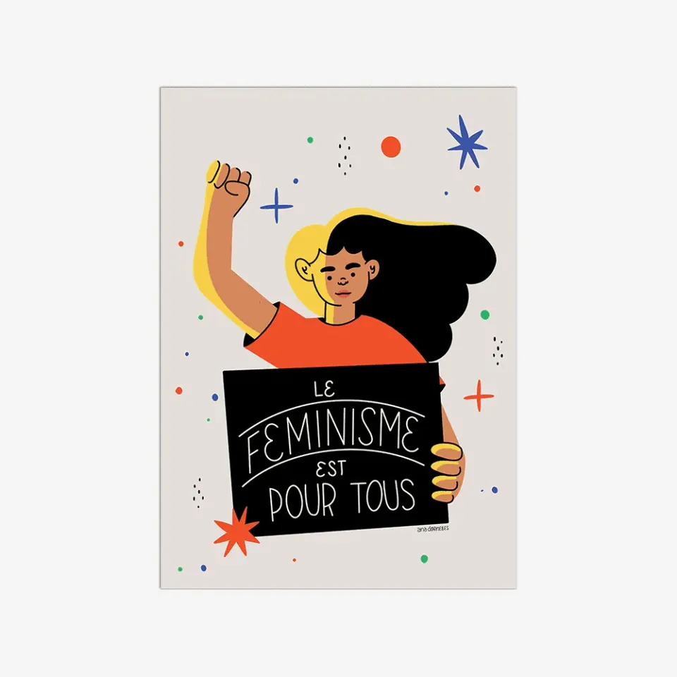 My365 Ana Dornelles carte postale le féminisme est pour tous