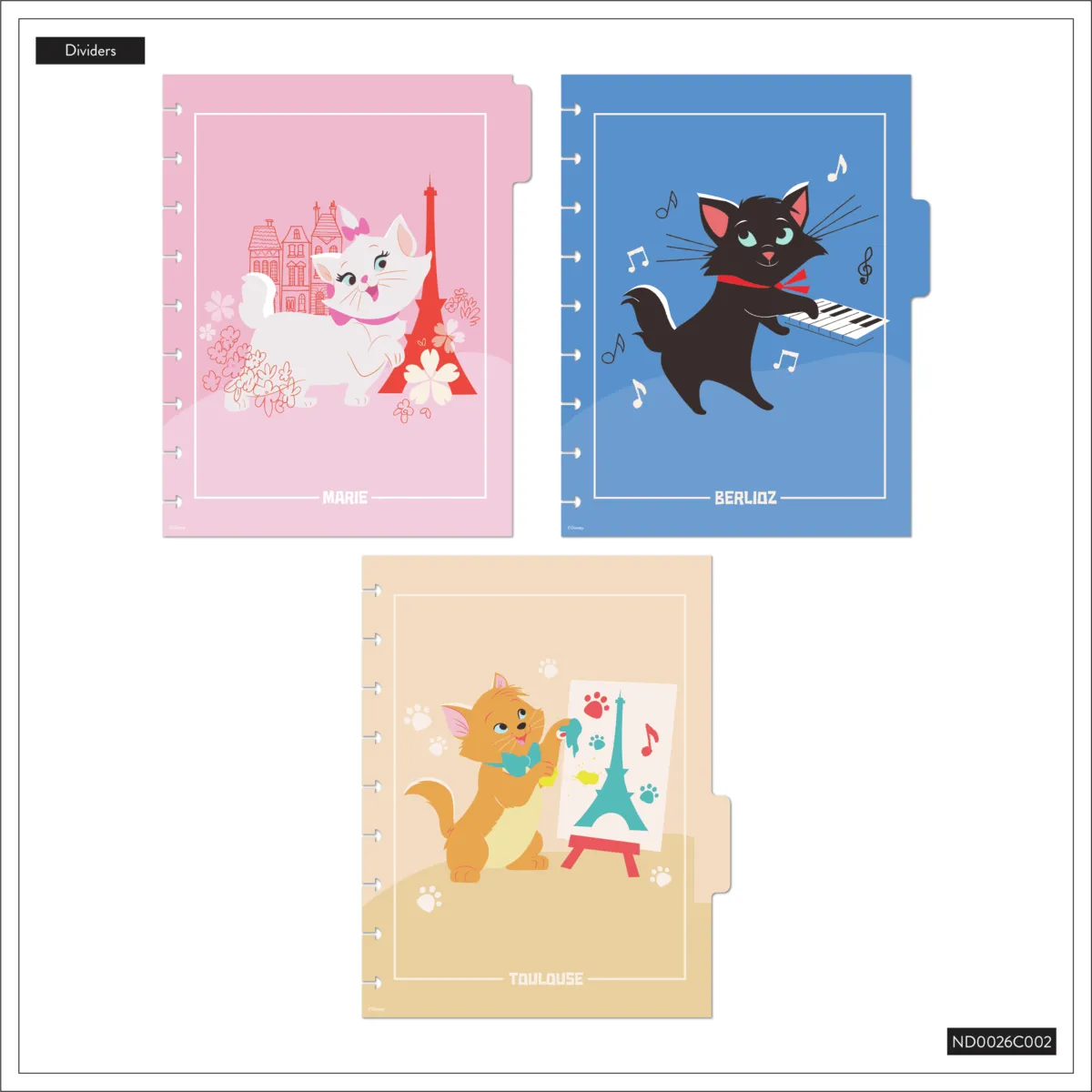 Happy Planner Aristochats carnet Classic pointillé 60 feuilles