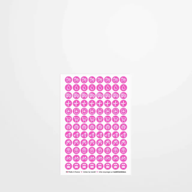My365 Stickers icônes format poche stickers agenda A6