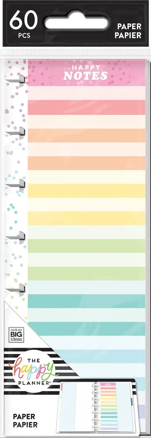 Happy Planner mini papier recharge rayures couleur 60 feuilles