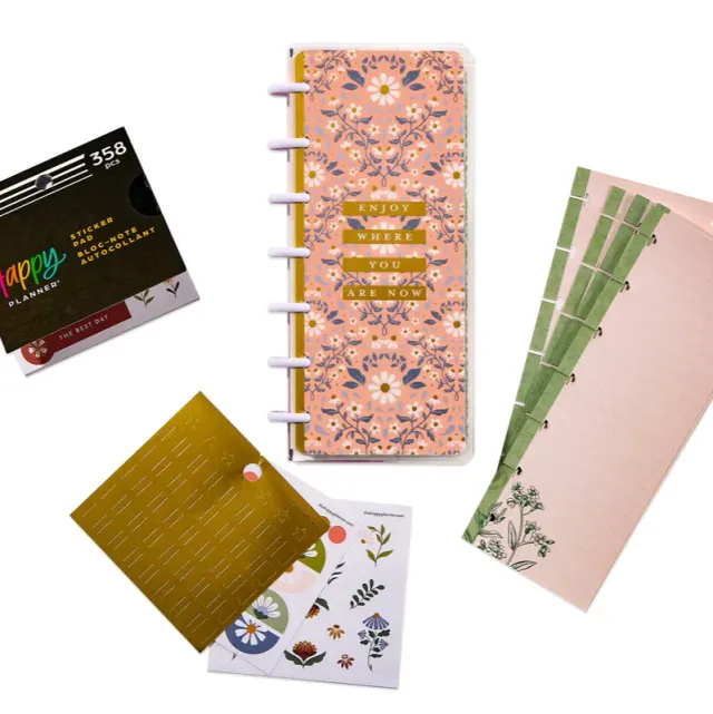 Happy Planner Botanical Blooms planner mini sans date floral