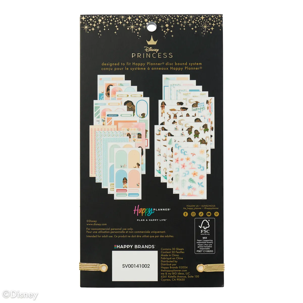 Happy Planner Disney Moana stickers big 335 pièces tropical