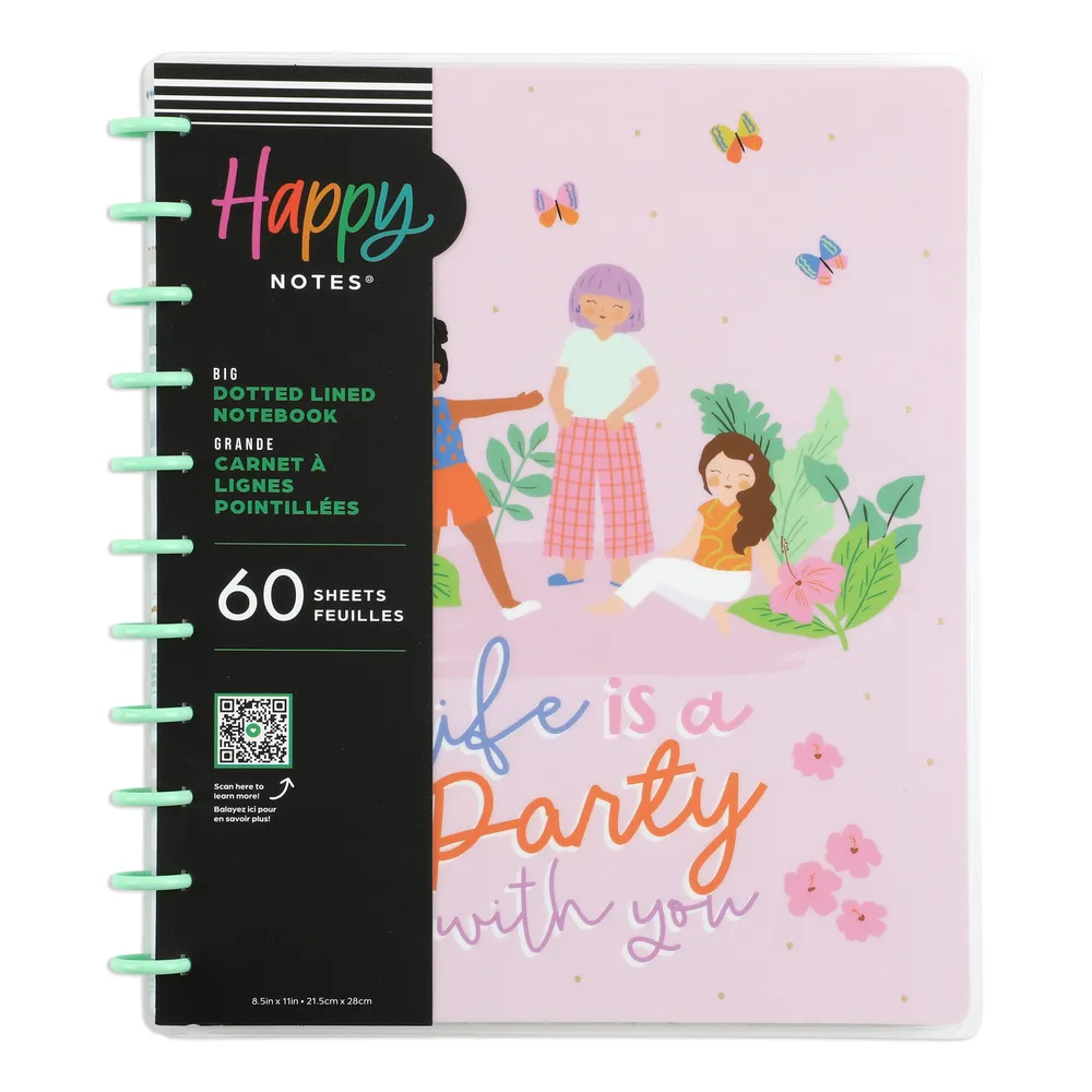 Happy Planner Squad Goals grand carnet disques Big 60 pointillé