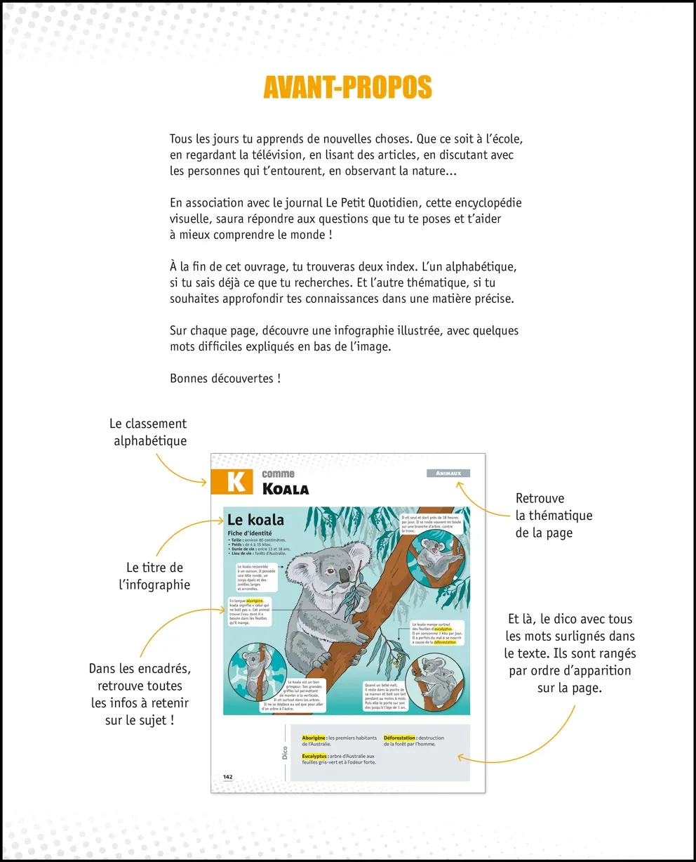 Le Petit Quotidien encyclopédie visuelle livre enfant infographies
