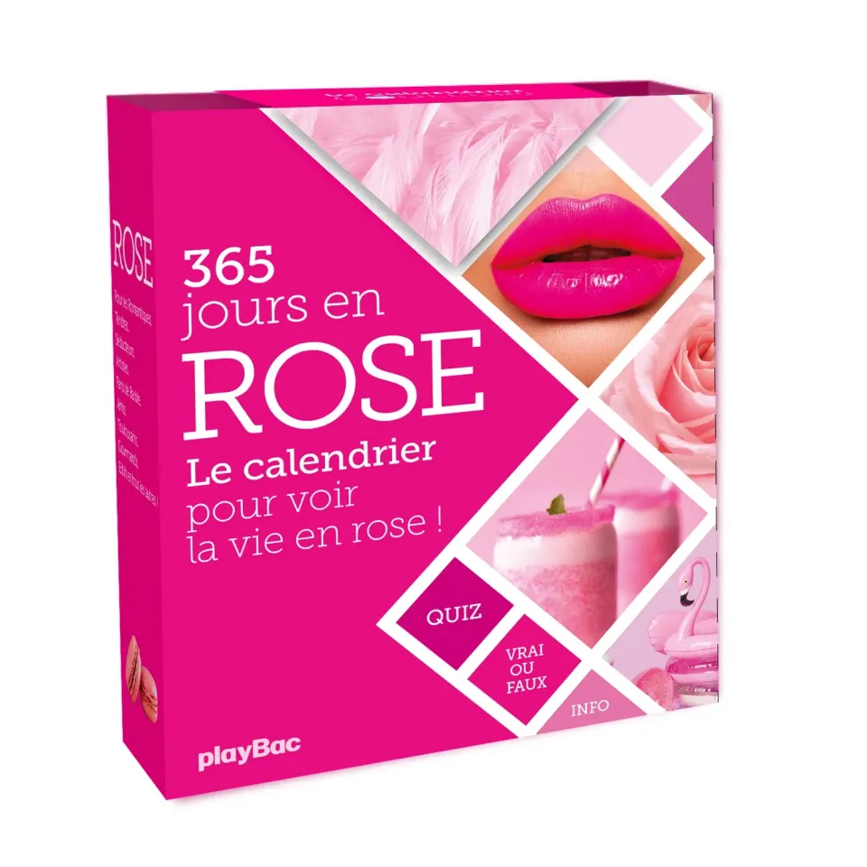 Frigobloc 365 jours calendrier rose citations