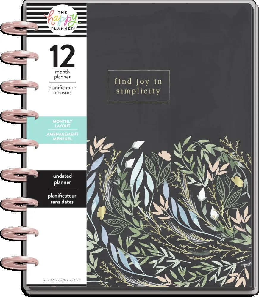 Me & my big ideas Happy Planner Homebody agenda mensuel non daté