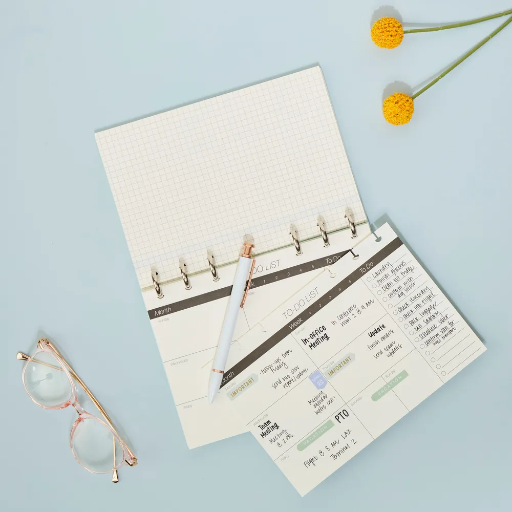 Happy Planner Frosted Mint agenda chevalet semainier 52 feuilles