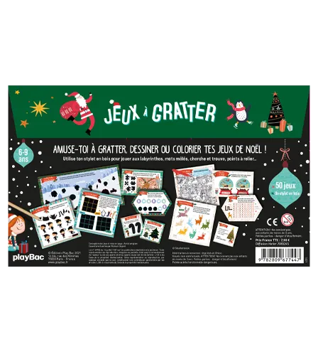 Frigobloc Joyeux Noël jeux à gratter pochette 50 jeux
