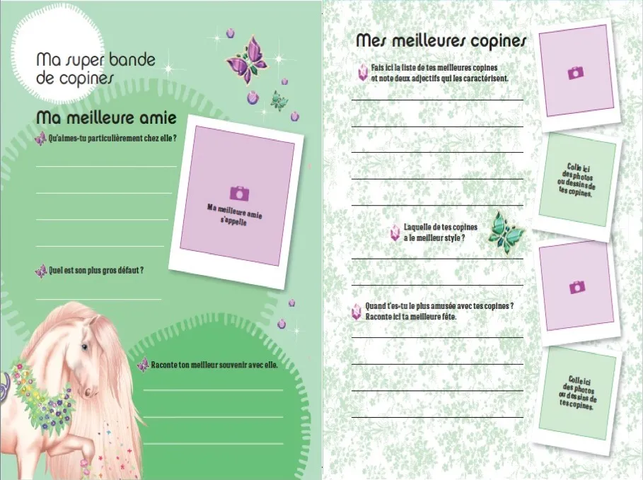 Animal Style Journal intime Cheval cadenas 75 pages paillettes