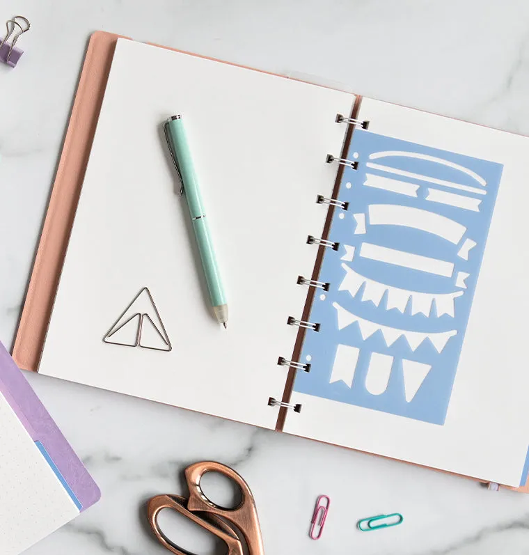 Filofax pochoir bannières A5 Personal bullet journal