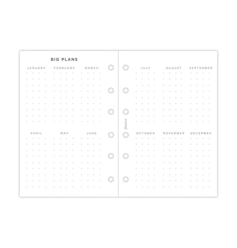 Filofax Minimal recharge hebdo Pocket 2027 blanche