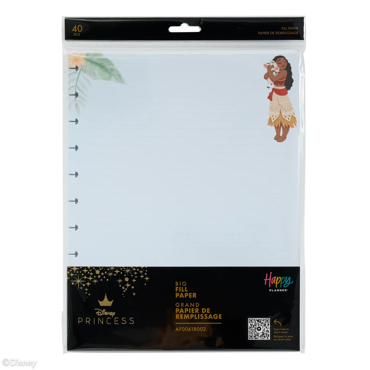 Happy Planner Disney Moana recharge papier pointillé Big 40