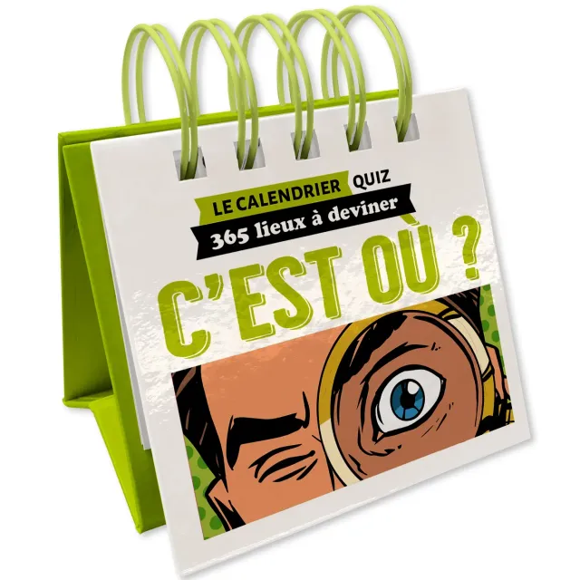 Frigobloc C'est Où ? calendrier quiz chevalet 365 jours