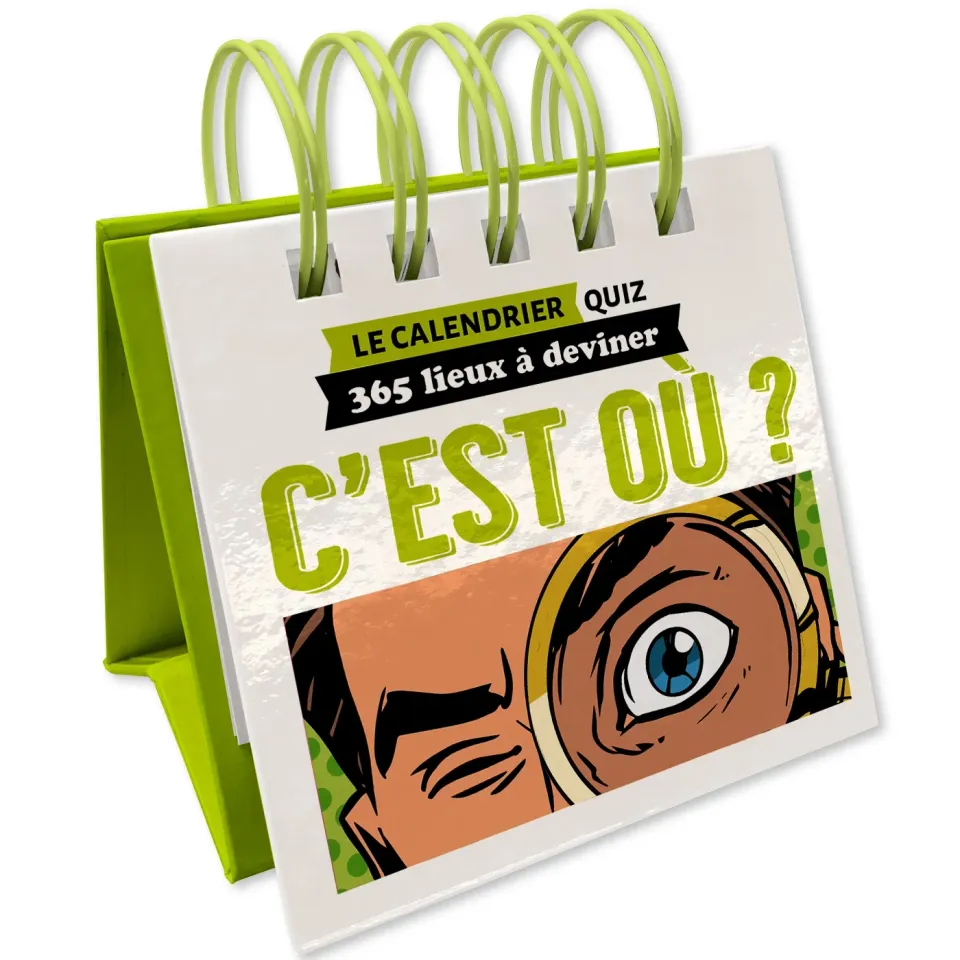 Frigobloc C'est Où ? calendrier quiz chevalet 365 jours