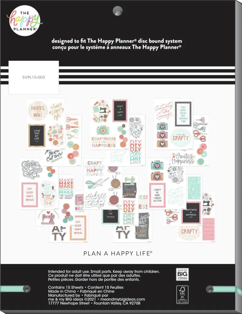 Me & my big ideas Miss Maker stickers grand format 66 pièces