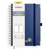 Poprun WH145P carnet à spirale uni bleu marine 120g