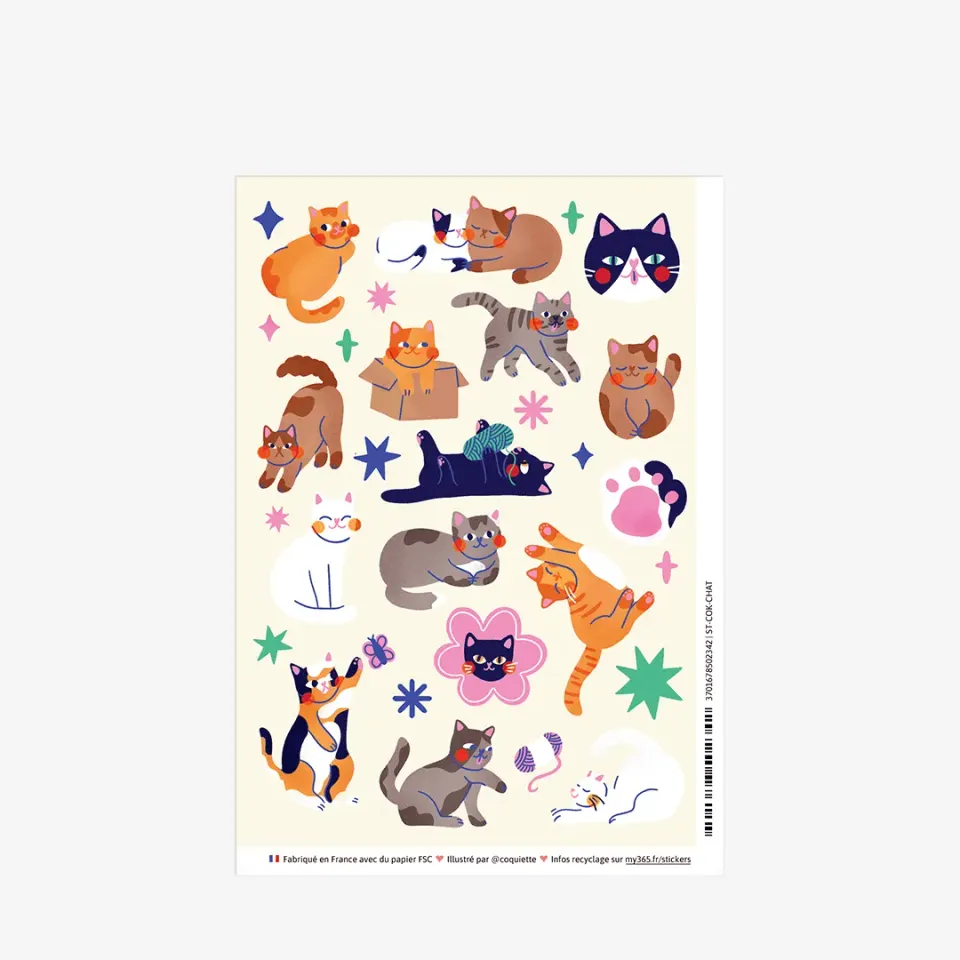 My365 Stickers Chats Coquiette autocollants chats