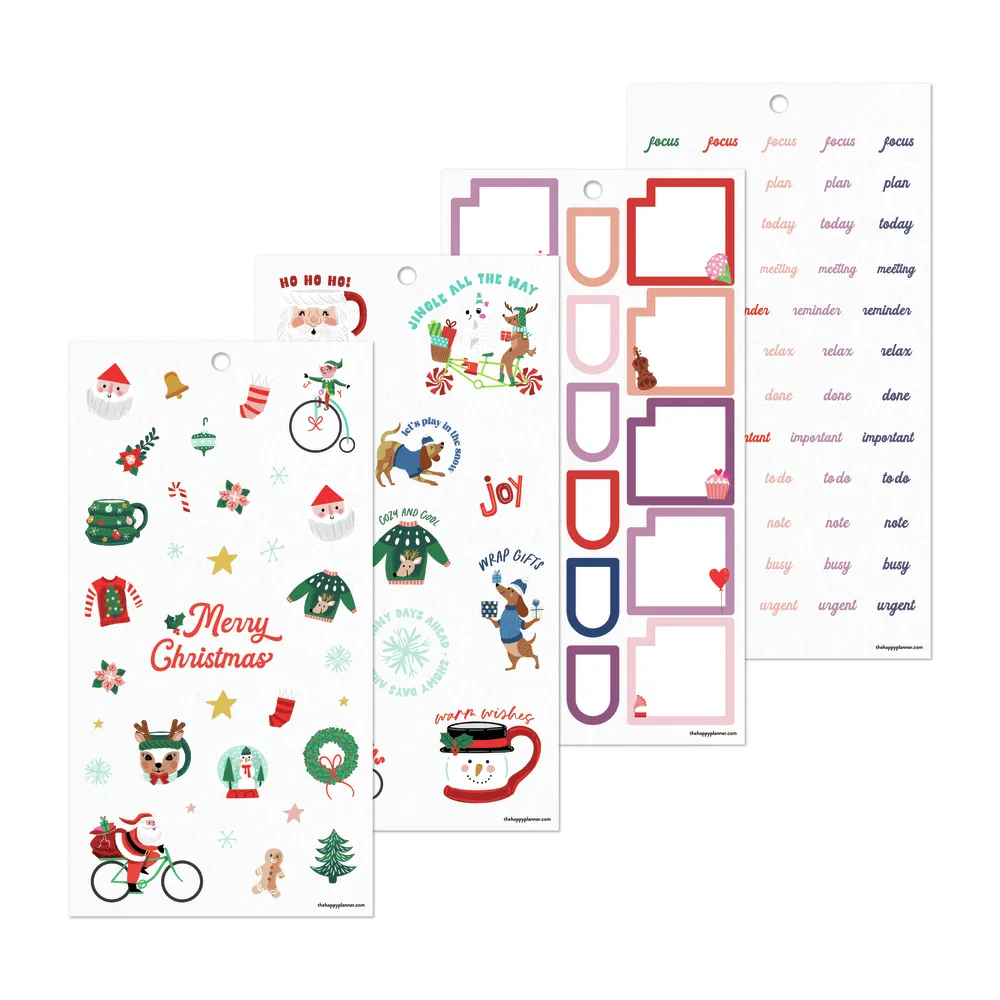 Happy Planner Winter Whimsy stickers classic 30 feuilles hiver