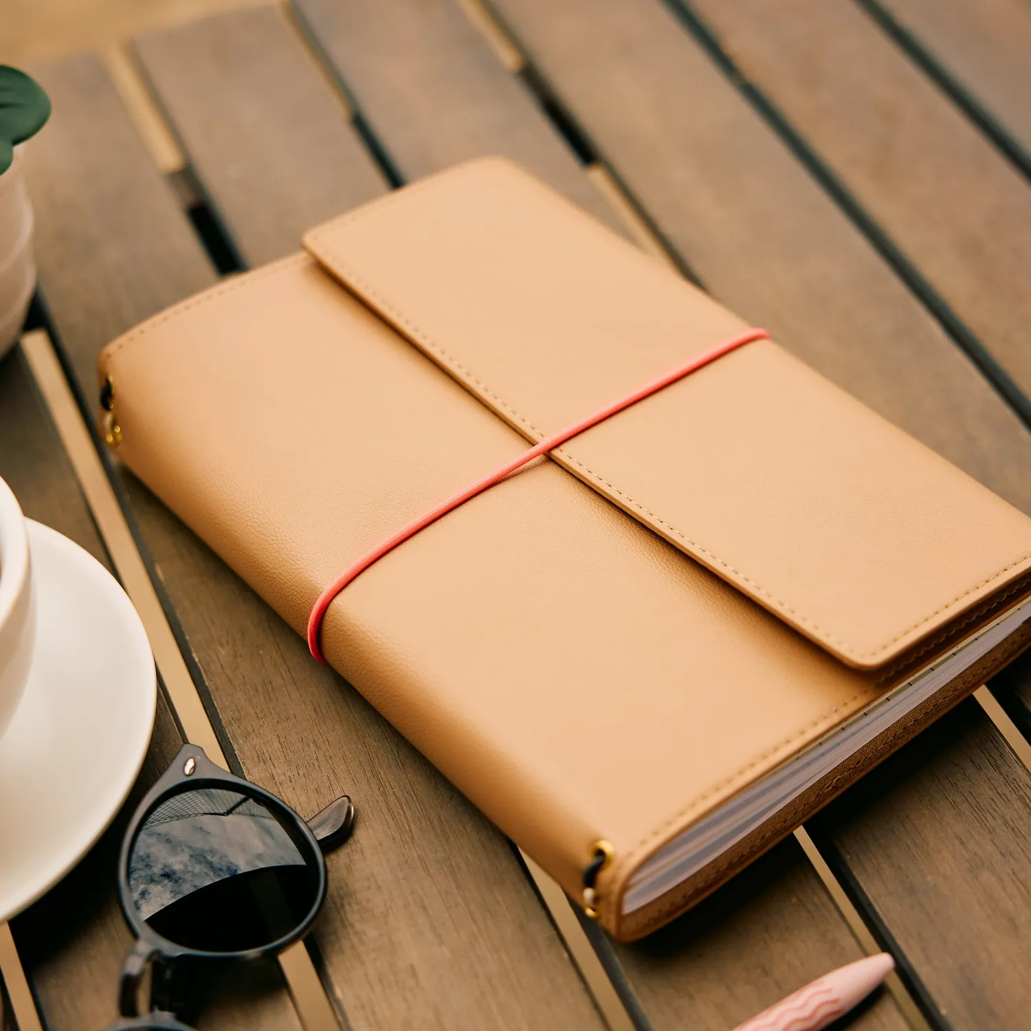 Happy Planner Camel folio planificateur A5 cuir vegan