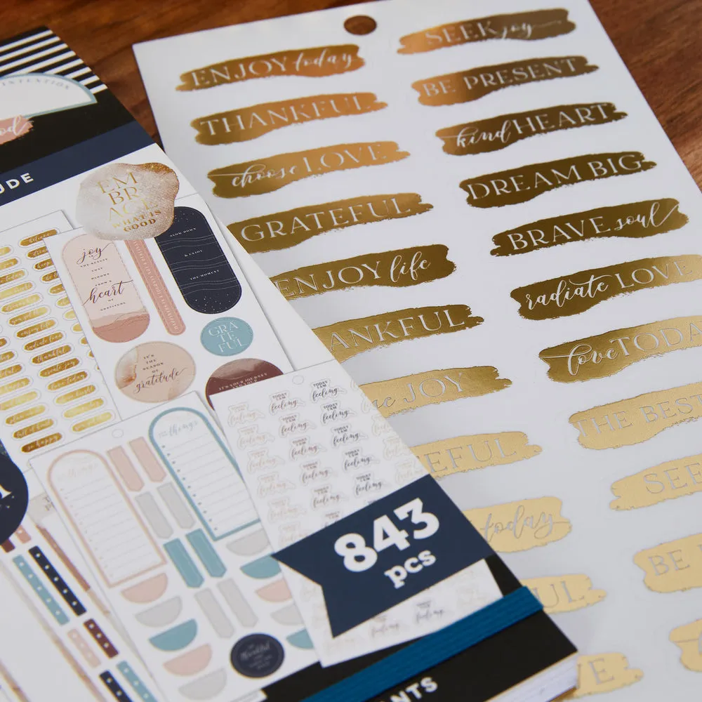 Happy Planner Value Pack Gratitude stickers 843 motifs doré