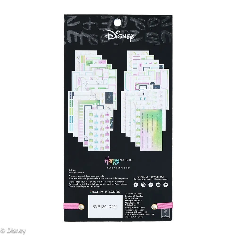 Happy Planner Tinker Bell Stay Sparkly stickers 30 planches