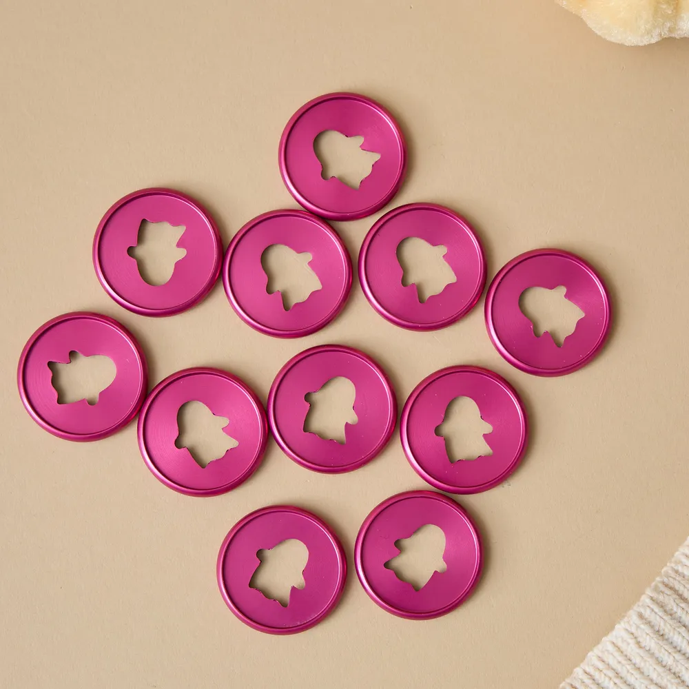 Happy Planner Pink Ghost Cutout disques métal rose medium