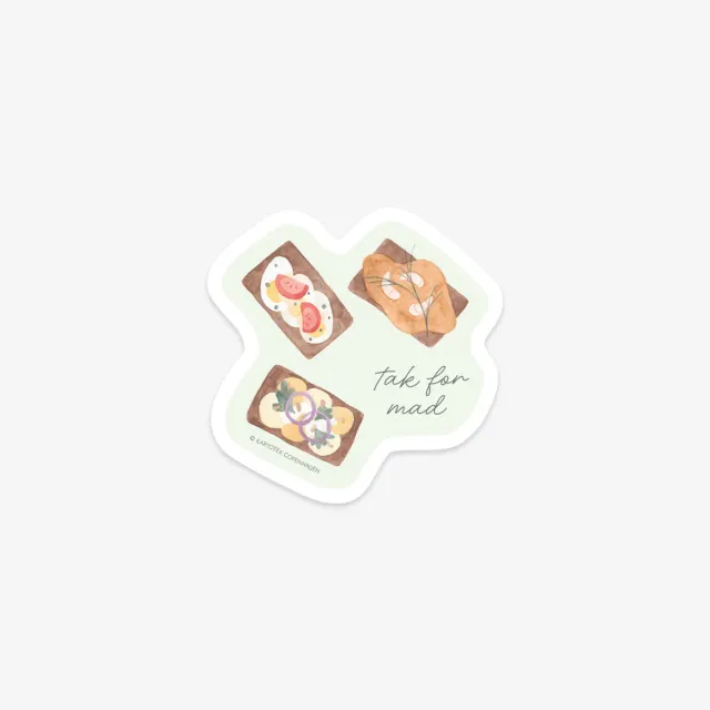 Kartotek Smørrebrød sticker vinyle mat Danemark