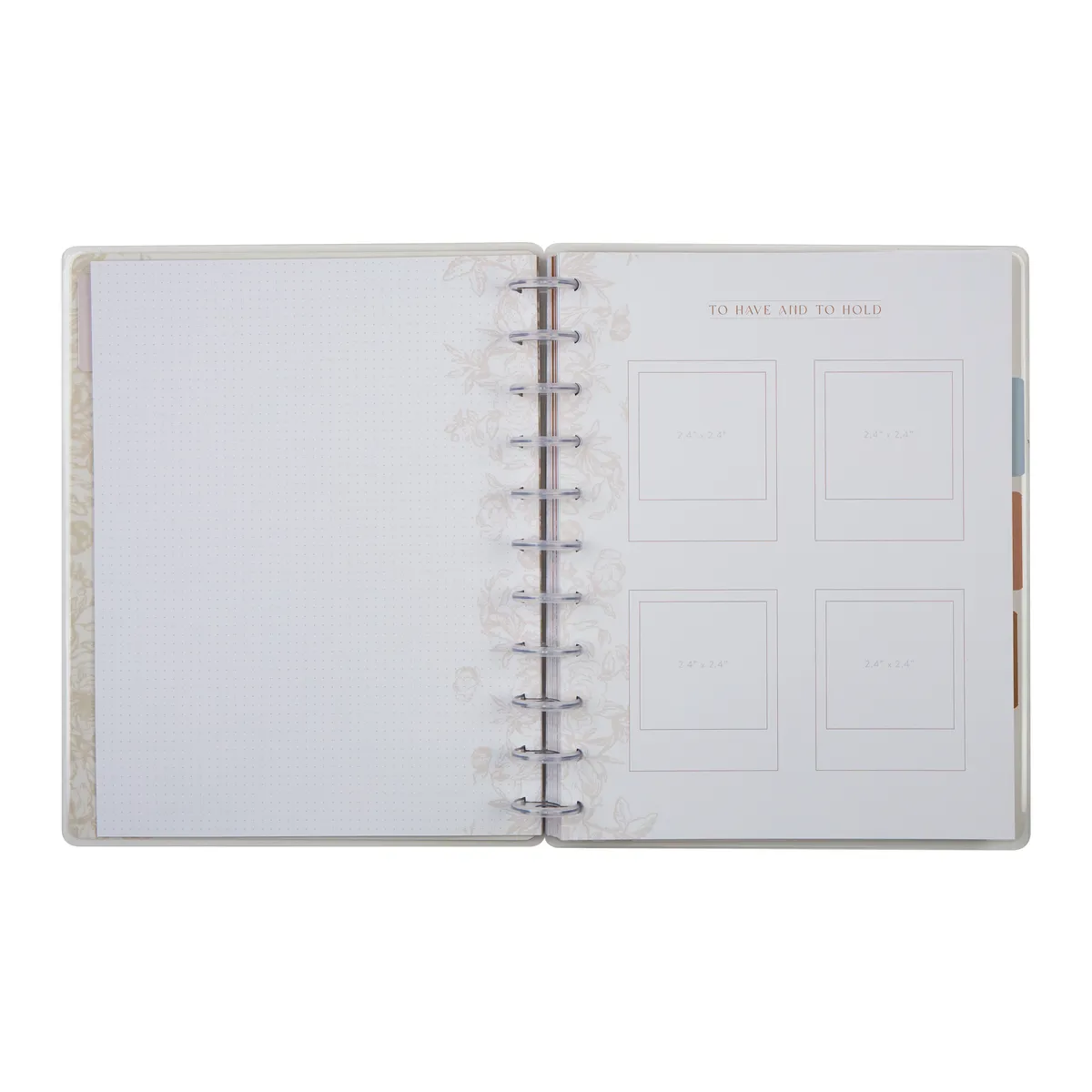 Happy Planner Love Blooms journal photo mariage Big 80 feuilles