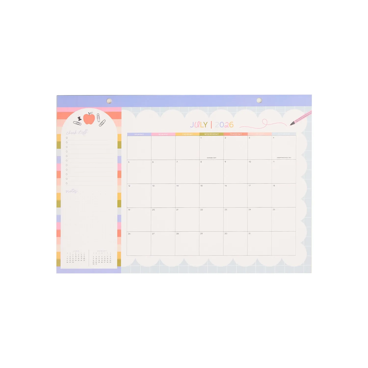 Me & my big ideas School Doodles calendrier bureau 12 mois