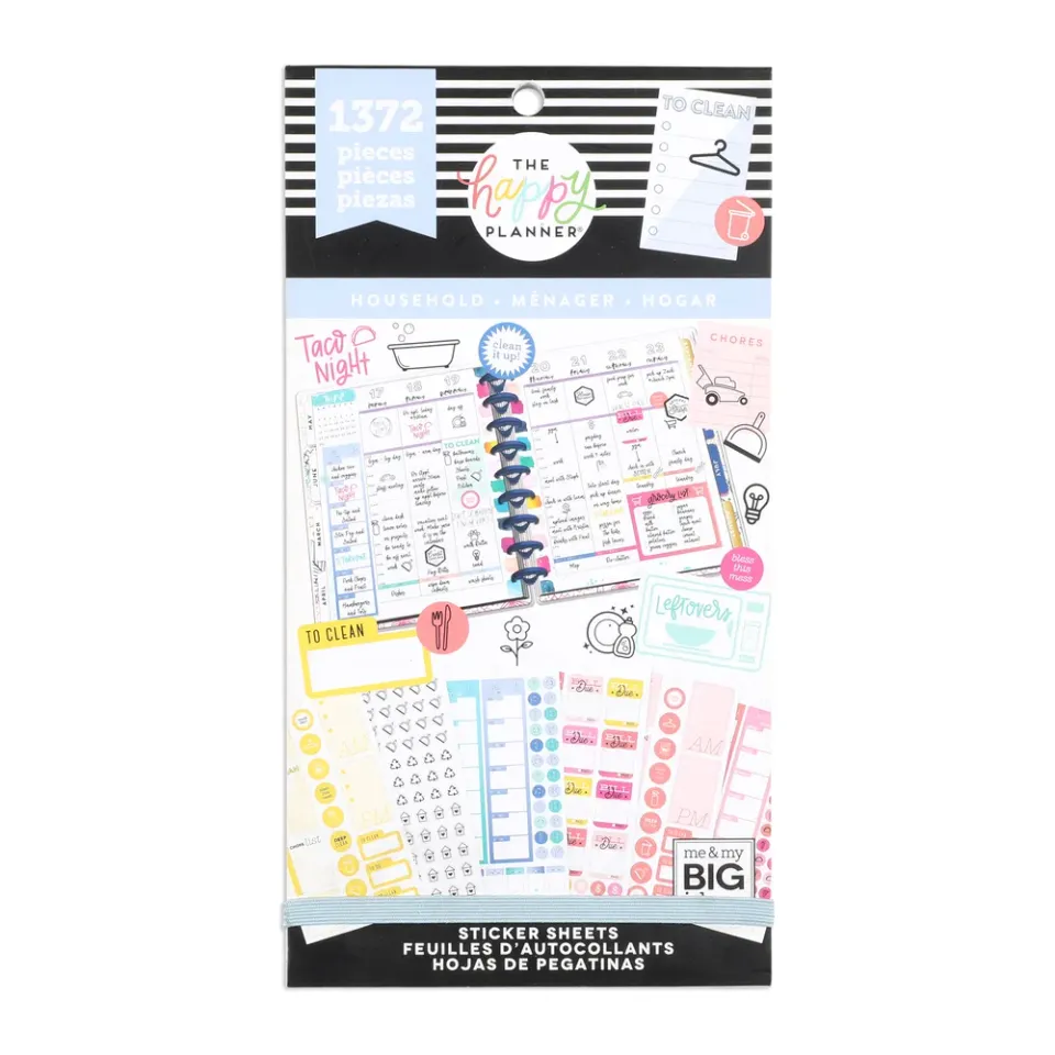 Happy Planner Household stickers value pack 1372 pièces